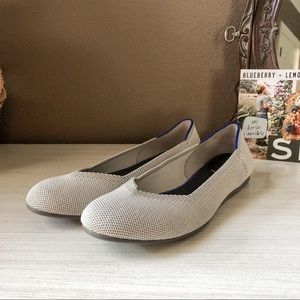 Rothy’s The Flat Round Toe in Flax Birdseye Gray